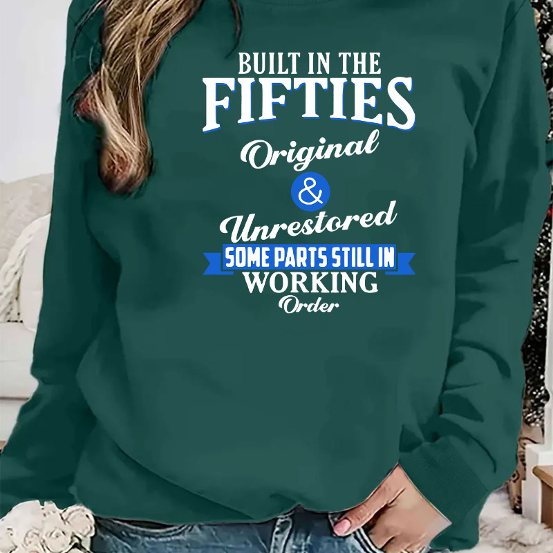 

1pc - Sweatshirt For Women, " In " & Unrestored , Polyester Slight , , Plus Size