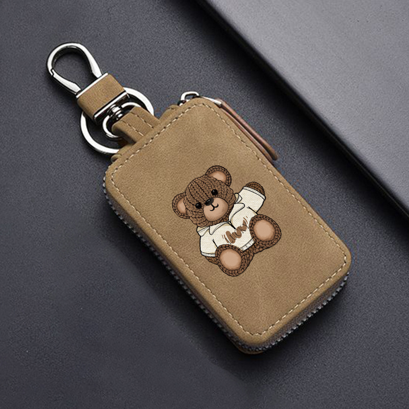 Largecapacitymanyfunctionkeybag- Adorable Knit Teddy For Good Luck -simplemanleisureortableformula, Universalkebagformenandwomen, Suitablefour Seasonstravel