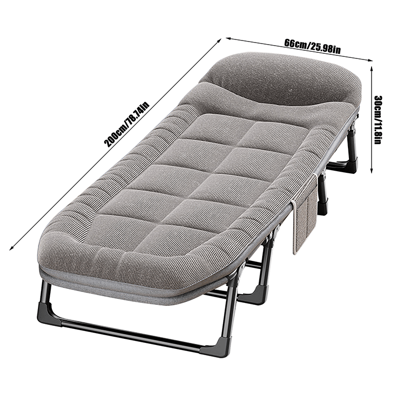 Portable Folding Camping Bed with 6 Adjustable Positions