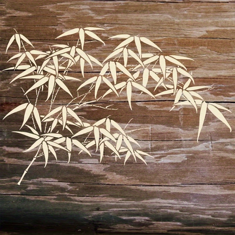 Image of 1pc Large Painting Stencil - Modern Plant Design - A4 Size - Paint Mold For Art Supplies, Plastic Materials, Reusable Wood, Fabric, Walls, Scrapbooking, Embossing Paper Cards - A429 8.27 Inches