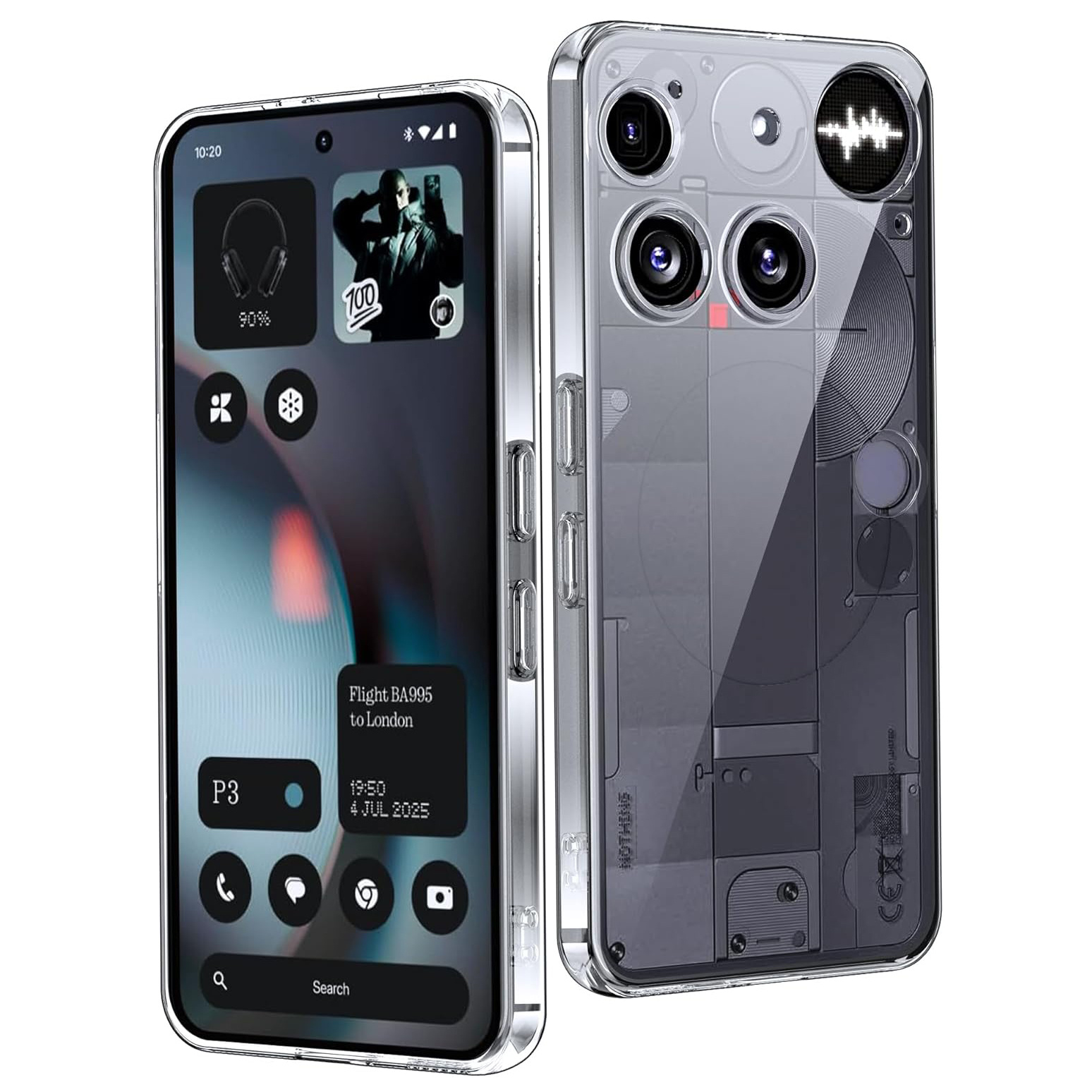 TEMU Phone Case: For Nothing Phone 3 Clear Case Skin Transparent Protective Sleeve Phone Cover