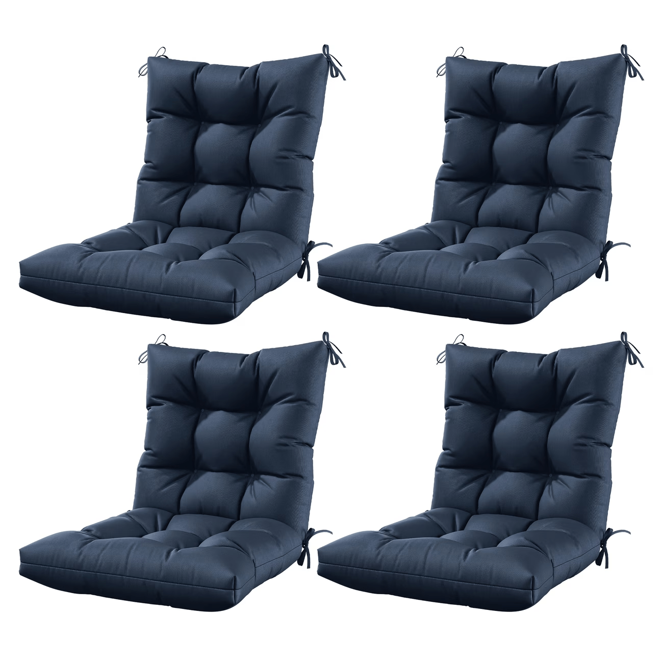 1 2 4pcs   cushions for lounge chairs cozy and soft machine washable with straps providing complete back support ideal for patio furniture outdoor seating and versatile for indoor outdoor use