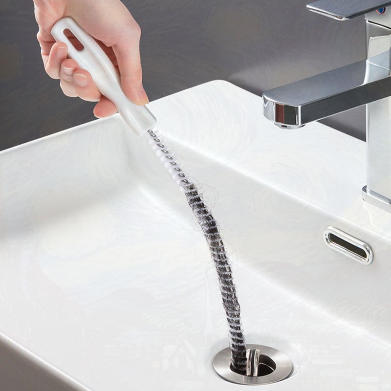 flexible   tool hair catcher for kitchen bathroom manual clog remover plastic sink strainer no electricity needed waste pipe cleaning easy hair   removal