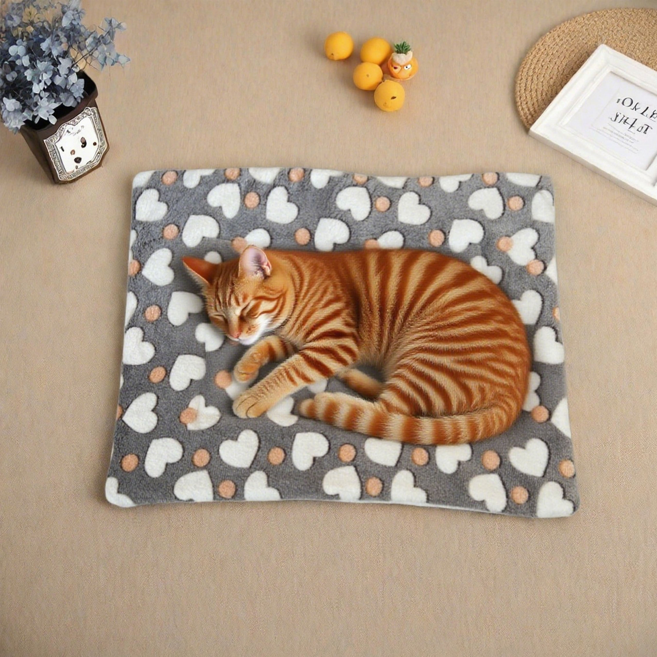 E-shop Weihnachtsgeschenk Haustierbett - Weihnachts Halloween Plüschmatte für kleine Hunde, Teetassenwelpen und Katzen, weiche Flanell-Doppelseitige