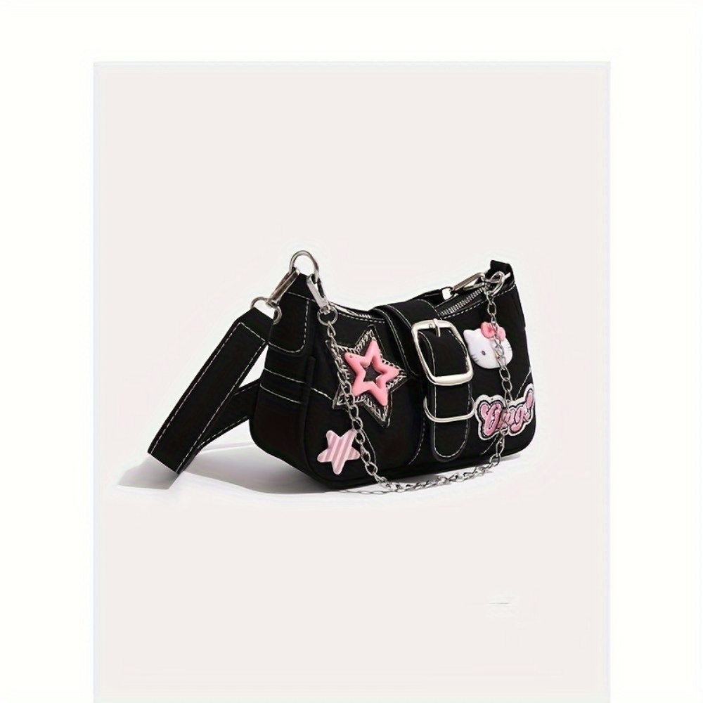 

Sanrio Hello Pattern Shoulder Bag - Fashionable Leather, Travel, Shopping & Picnics