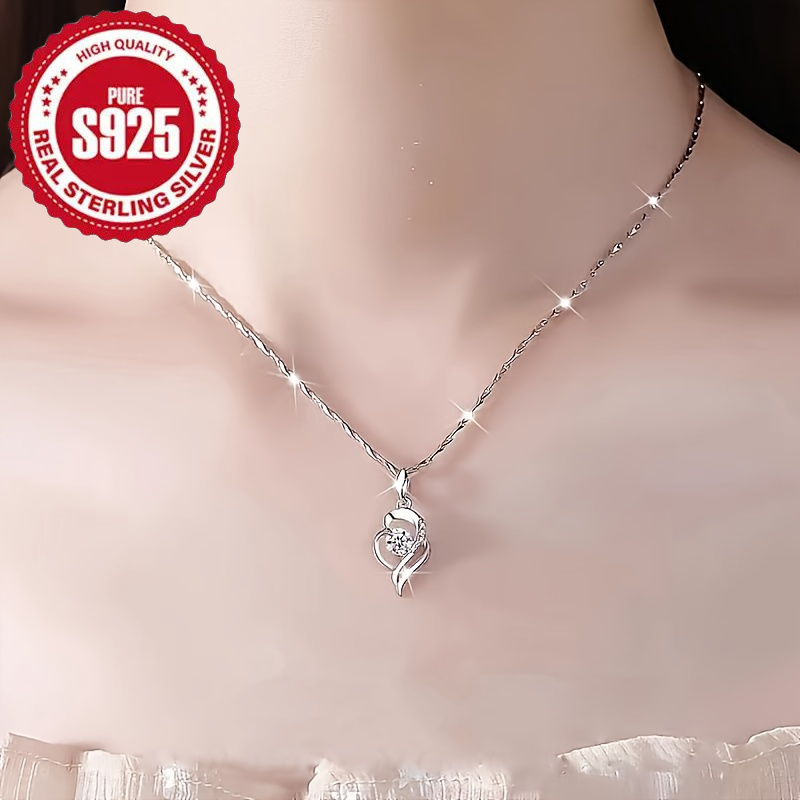 

925 Zirconia Necklace, Italian For Women, , Halloween & Christmas