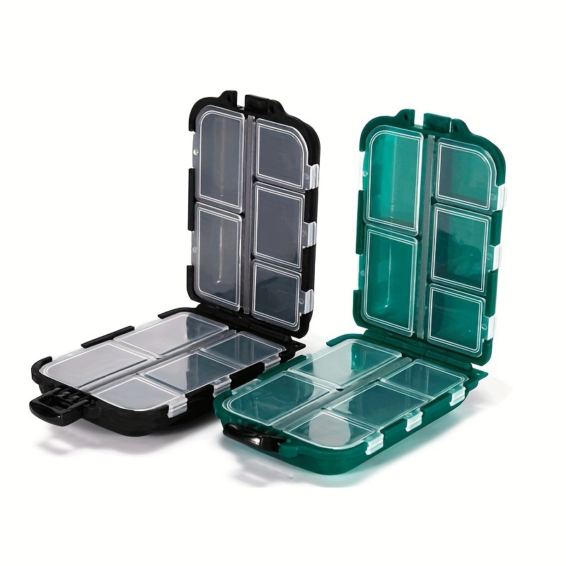 TEMU 2-pack Large Capacity Pill Storage Box - Moisture-proof Portable Travel Pill Box, Suitable For Various Pill Sizes For A Week, Odorless - Ideal