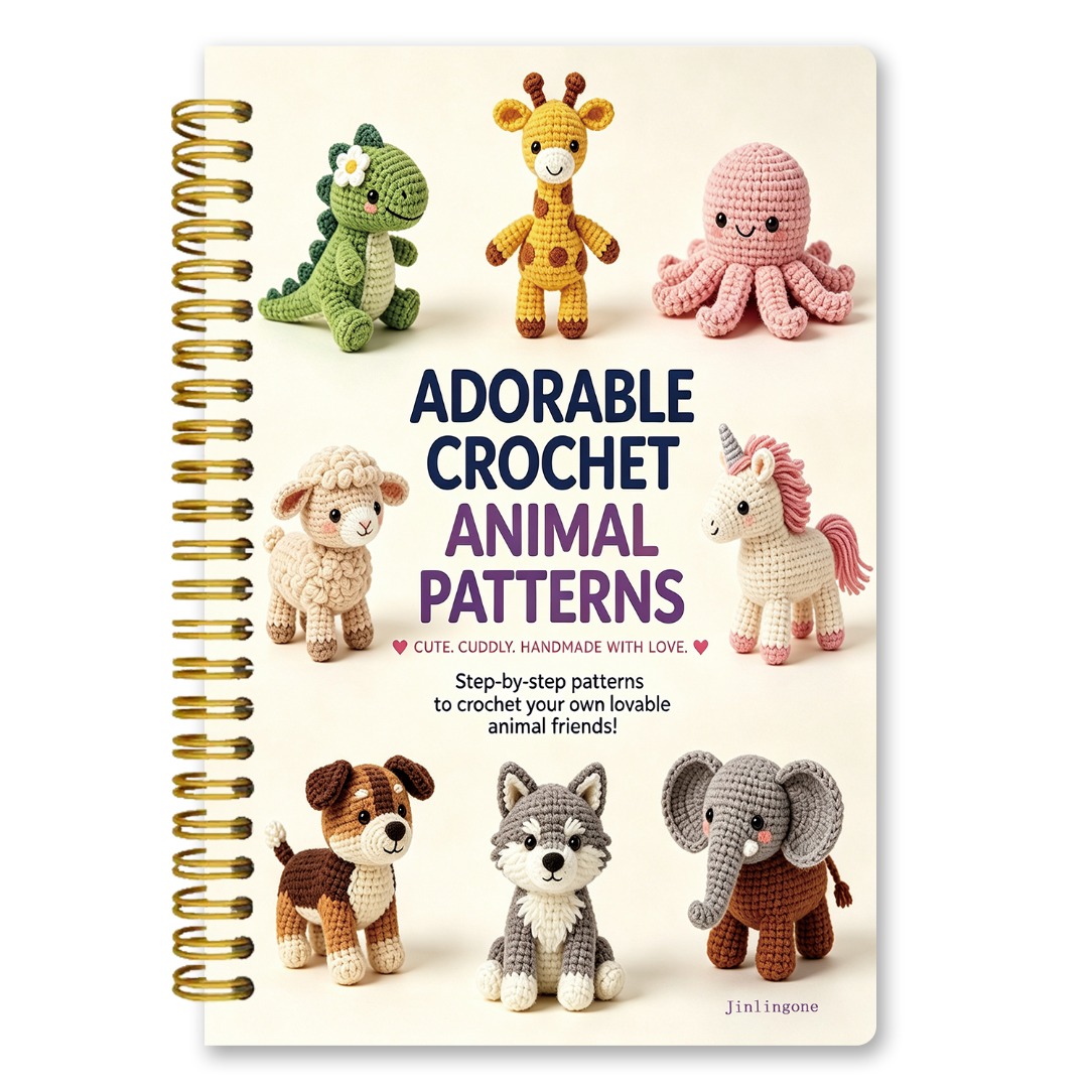 TEMU 1pc, Crochet Animal Pattern Manual, 100 Pages 130g, 5.5 X 8.3 Inches, Cute Amigurumi Animal Knitting Guide