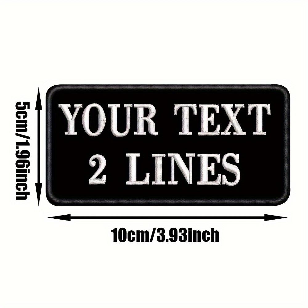 TEMU A Custom-made Embroidered Patch With Of Personalized Name Text, Featuring Heat-activated Adhesive And A Hook-and-loop Backing