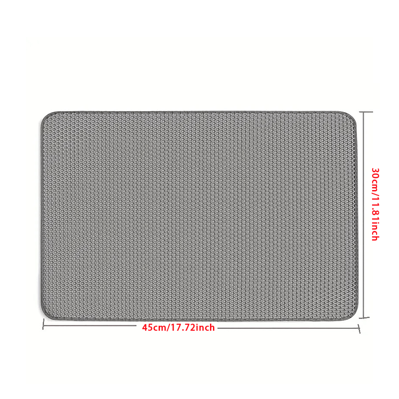 Double-layer Eva And Urine-proof Cat Litter Mat, Non-slip And Easy To Clean, Durable Floor Protector For Cat Litter Box