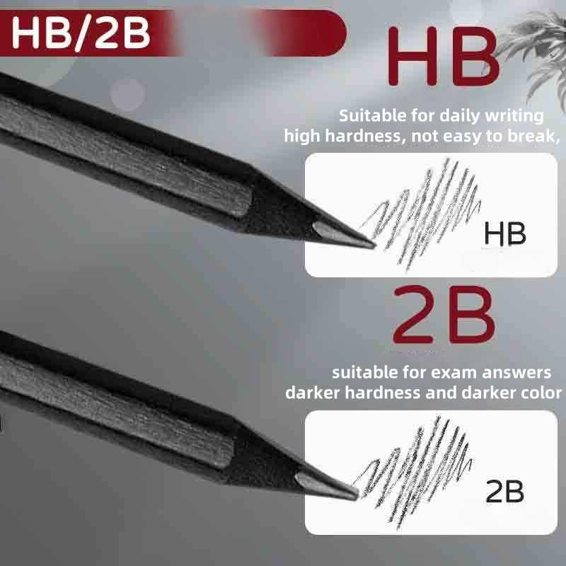 10pcs hb 2b graphite pencil wood smooth 2 4mm lead core suitable for writing drawing and sketching durable and high quality sketching and art projects artist sketching pencils professional smooth graphite core details 4