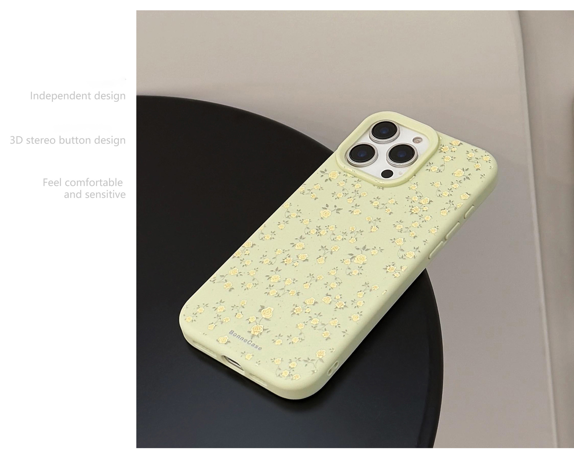 Yellow Small Floral Pattern Suitable for Apple 16 Mobile Phone Case 15pro Max Fresh iPhone 14 Temperament 13 Frosted Soft Shell 11
