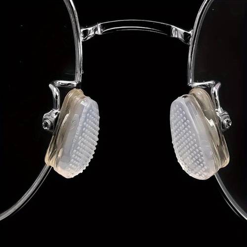10 pack soft non slip eyeglass nose pads cushion support self backing in black and white for glasses repair
