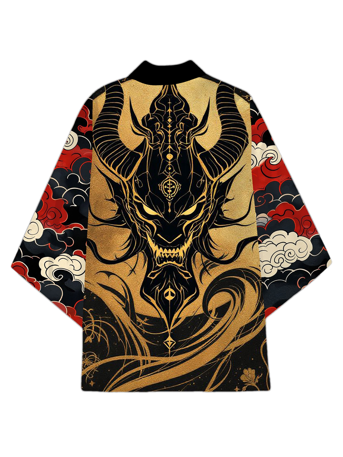item picture a kimono cloak with a gold embossed cloud pattern and a   face chinese size please check the size guide  