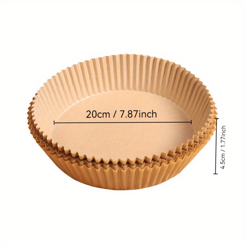 50pcs round parchment paper for air fryer oil proof and waterproof non stick baking liners for microwave oven details 4