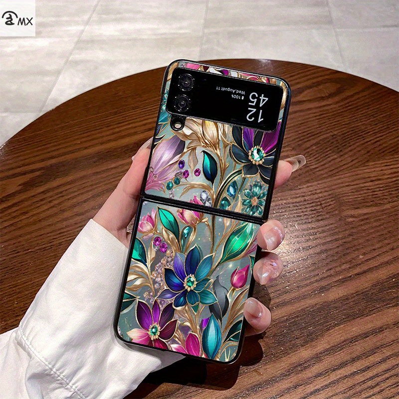 TEMU Phone Case - Gorgeous Colorful Floral Suitable For , Z Flip4, W23 Flip, , W24 Flip, , Z Fold2, W21, Z Fold3, W22, Z Fold4, W23, , W24