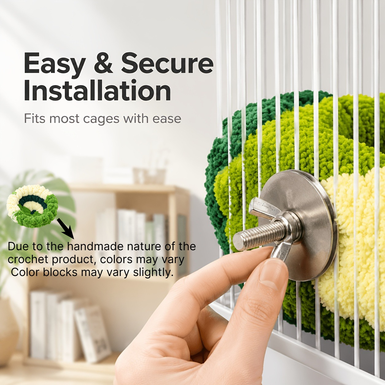 TEMU Gentle Winter Nest, Parrot Bed, Bird Perch, Warm Birdhouse, Cage Bed | Parrots, , | Thick Plush Warm Cage Comfortable Sleeping Nest Anti-slip