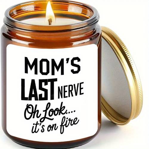 1pc laptop sticker funny moms last nerve candle 08x5 08 cm vinyl mothers day gift with message decoration and gift contrasting design durable