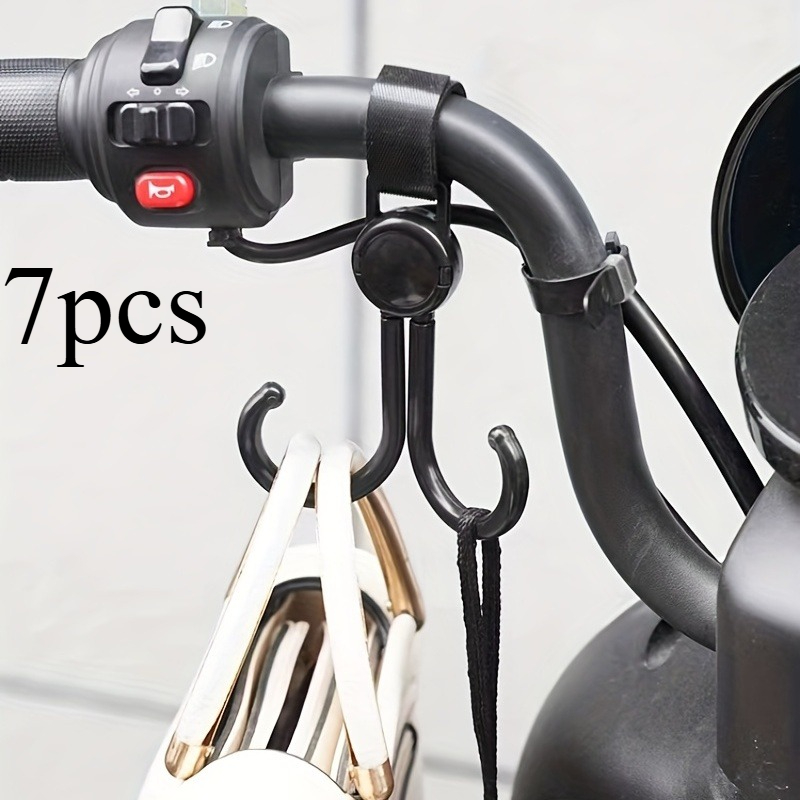 TEMU Gancio universale per bici elettrica da 7 pezzi, gancio appendiabiti girevole con forte capacit� di carico, gancio portaoggetti appendibile a