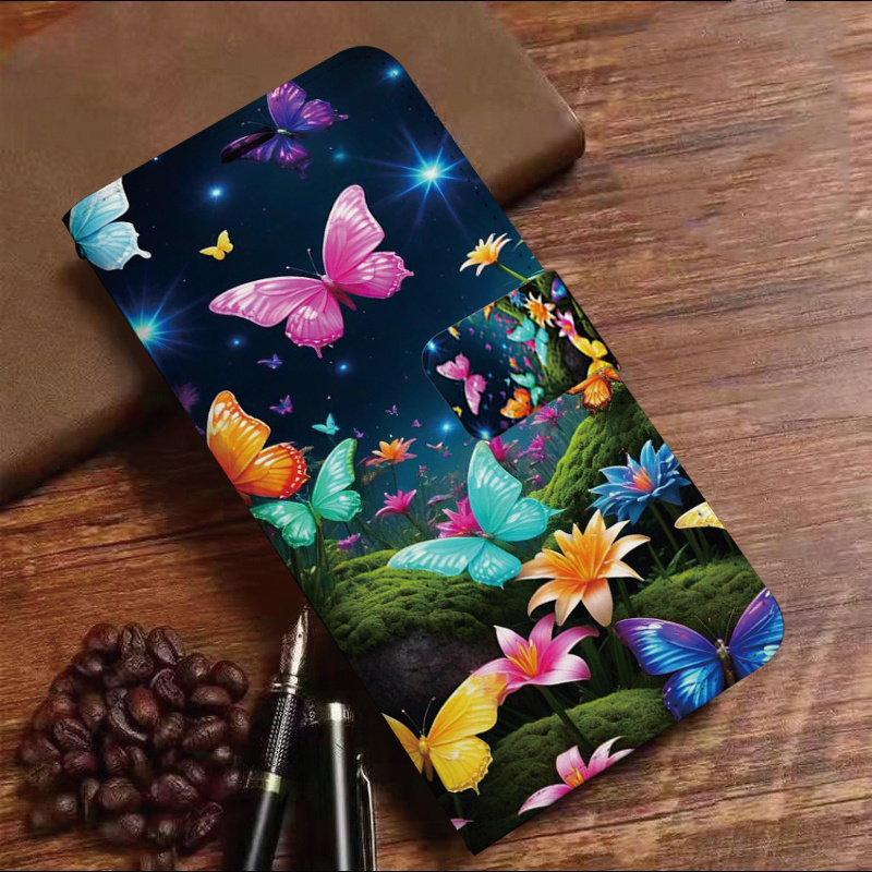 TEMU Phone Case: Synthetic Leather Flip Wallet Phone Case | Snap Clasp Card Slots Kickstand | Protective Cover Suitable For A30 A40 A50 A51 S20 S21