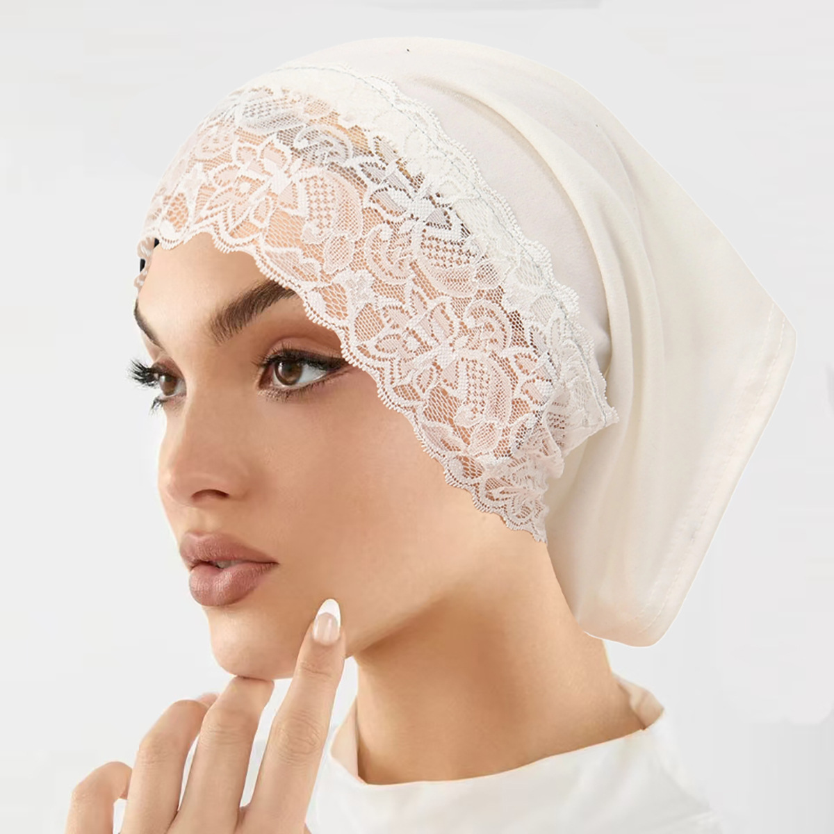Image of 1pc Women's Lightweight Headscarf - Breathable Elastic Hijab With Fit, Pastel/neutral/deep Tones - For Everyday, Formal, Travel - Women's Hair Covering Accessory