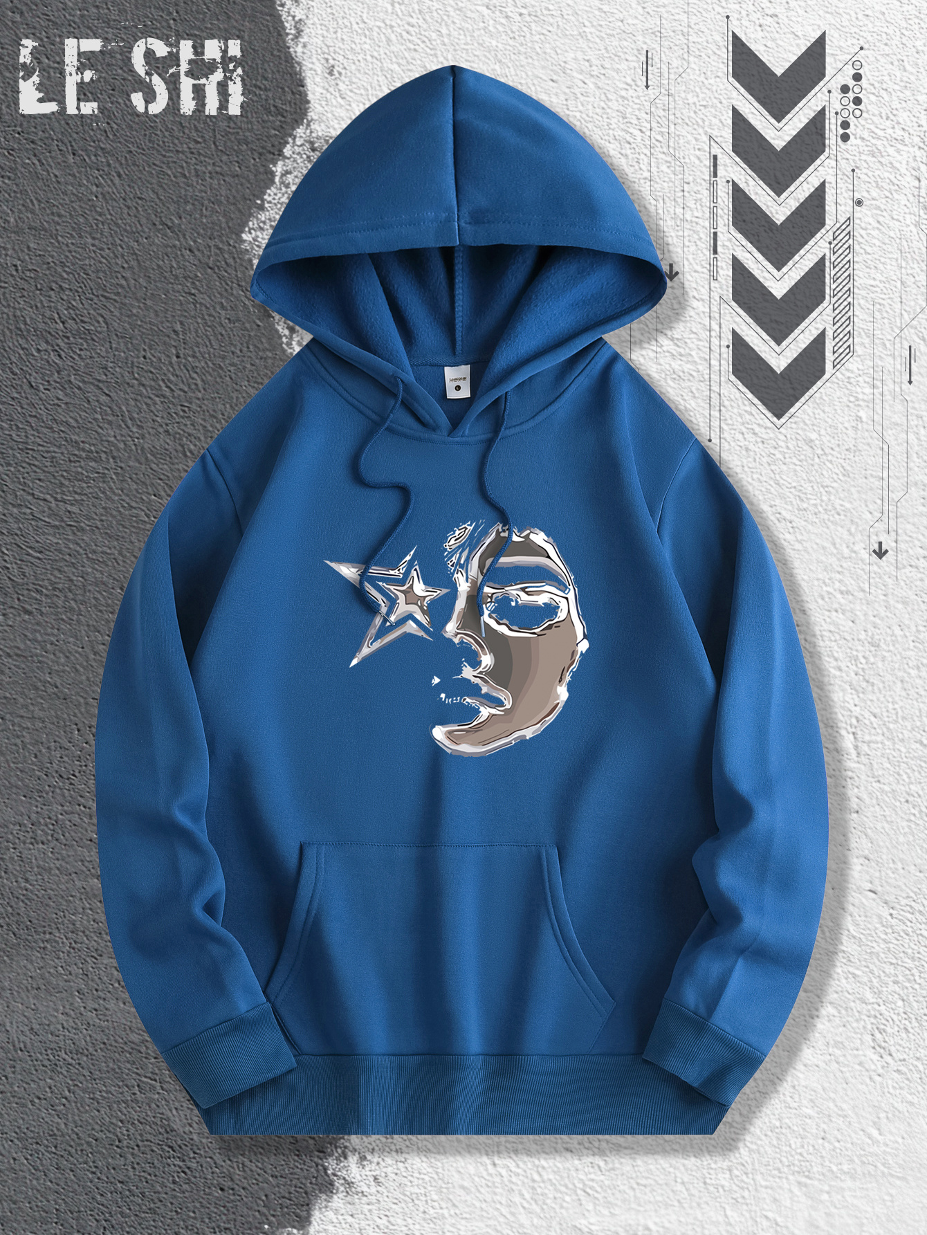 sudadera capucha larga hombre y2k punk street hip hop Temu Mexico