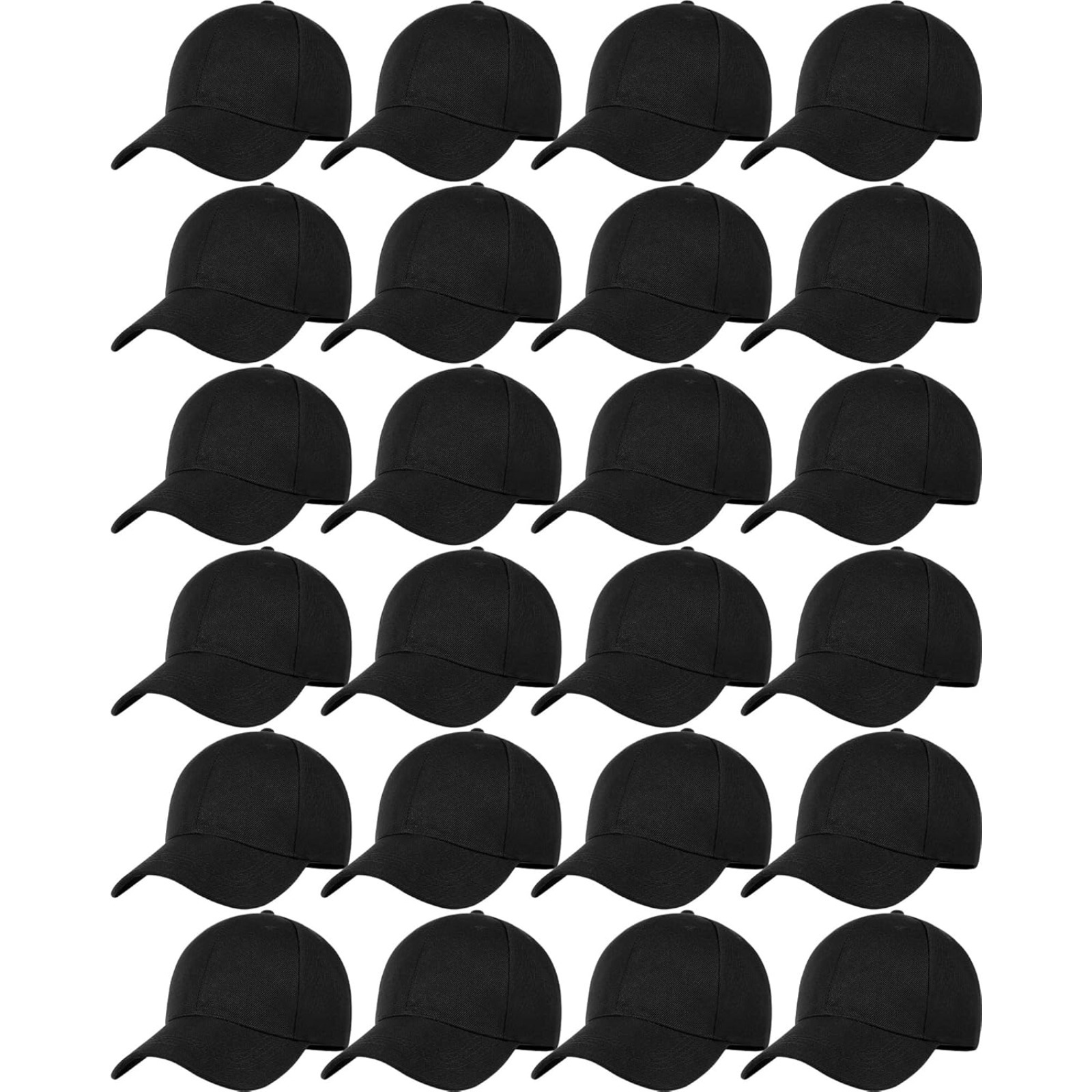 

24pcs Wholesale Blank Baseball Cap Adjustable Back Strap Plain Blank Camouflage Hat Unisex Baseball Cap For Trucker Men Women