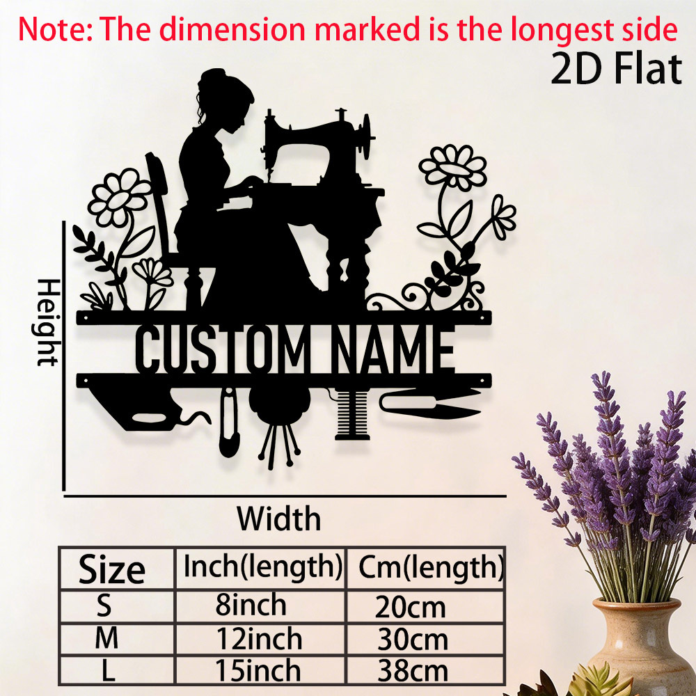 TEMU 1pc Custom Metal Sign Personalized Sewing Wall Art For Home Decor Unique Gift For Mom Grandma Wife Sister Friend