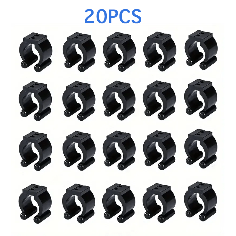 TEMU Set Of 20 Plastic Fishing Rod Holders - Durable Clamp-style Desktop Pool Cue Rack Suitable For .