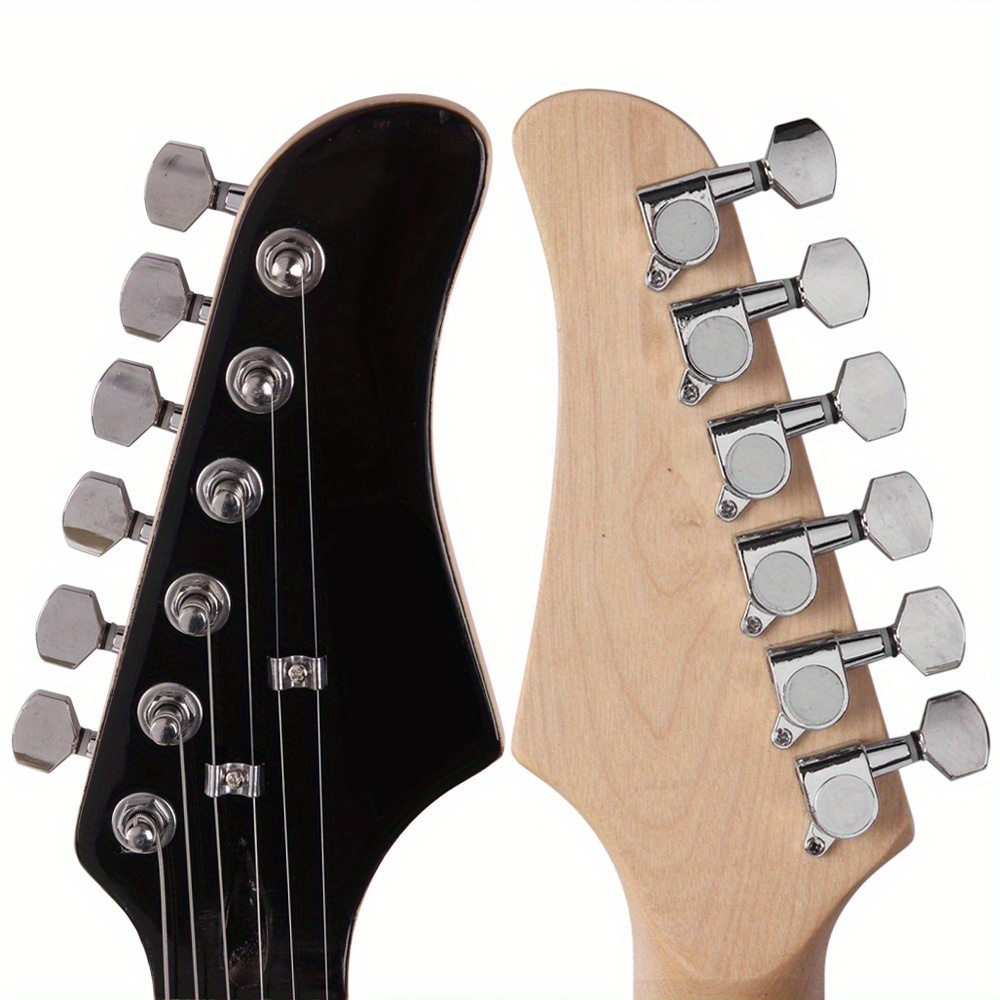 Black & Dark Blue Lightning Style Electric Guitar - Ideal for... product image 9