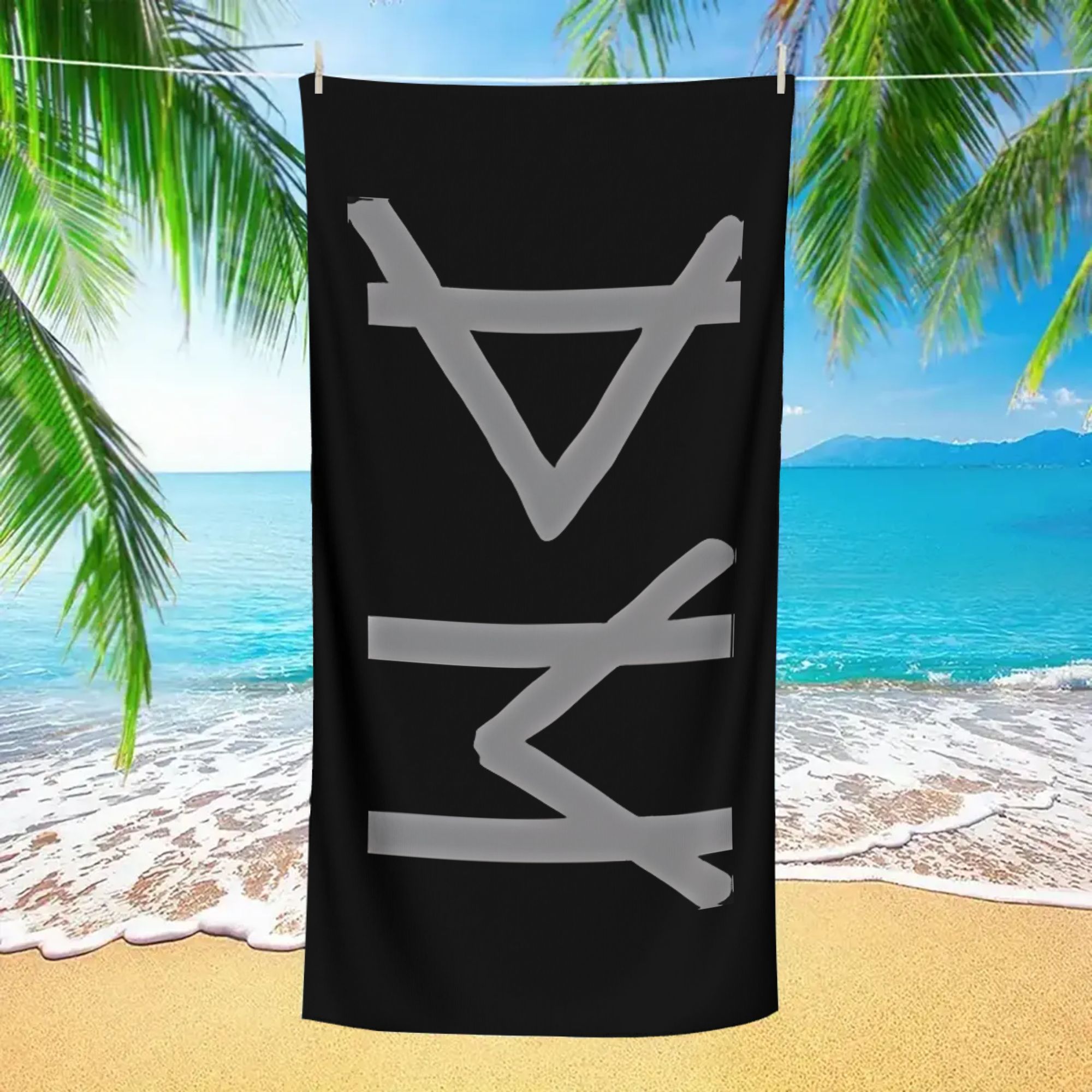 TEMU 1pc Dm5 Beach Towel Quick Dry Soft Dm Beach Towel Absorbent Swimming Towel Ideal For Outdoor Traveling Camping Surfing Swimming Diving Beach