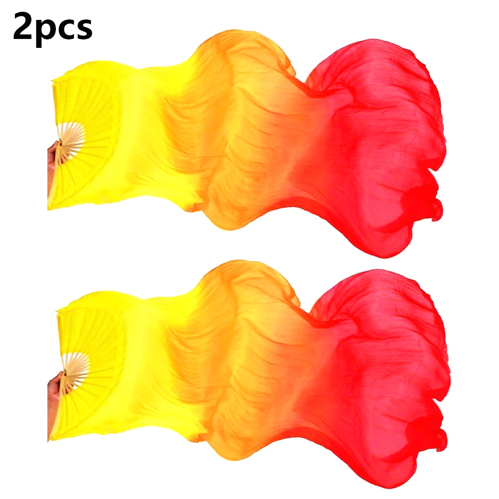 TEMU 2pcs Gradient Folding Fan Fan Birthday Gift For Artistic Ancient Stage Prop