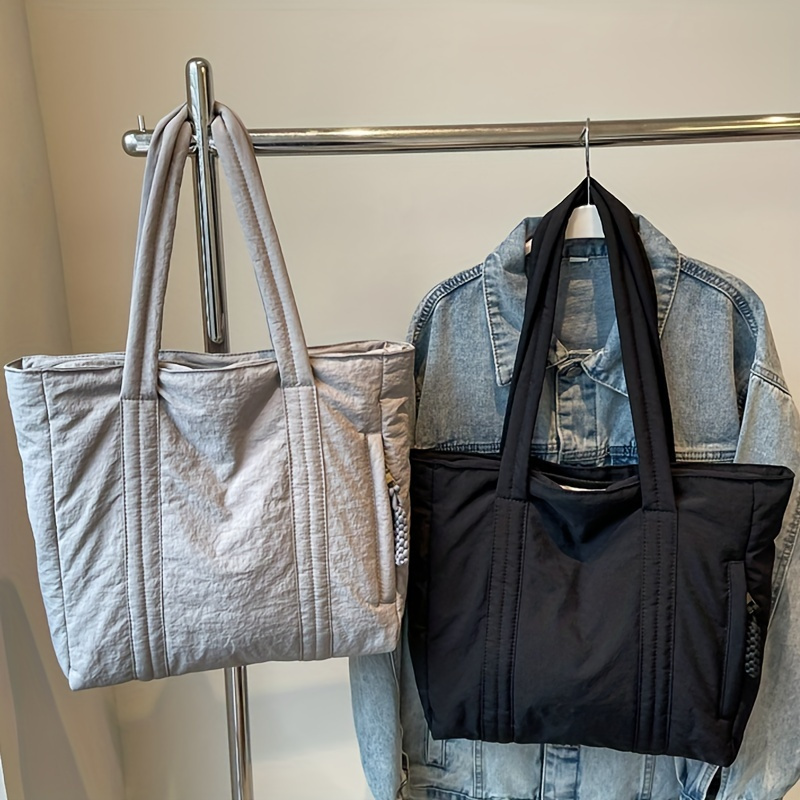 

Sac Fourre-Tout en Nylon Chic de Grande pour Femme - , Léger avec Fermeture Éclair - Idéal pour , & le Shopping - Noir, Sac à Épaule