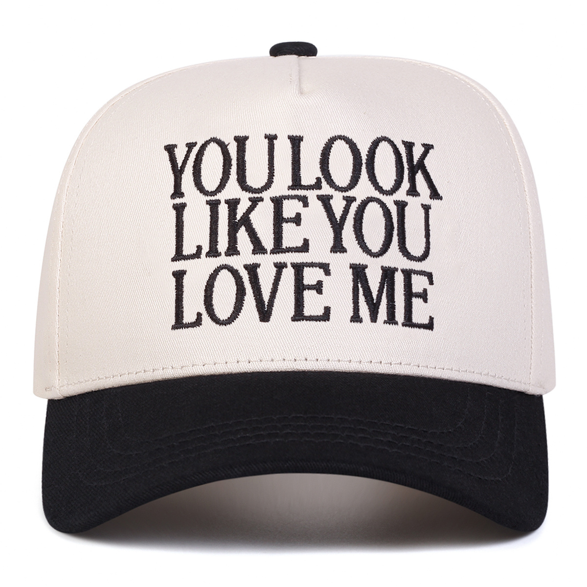 TEMU A Stylish Men's Love Me Baseball Cap With 5 Panels, Adjustable For Outdoor Casual Wear During Spring And Autumn, Perfect For Travel And Beach