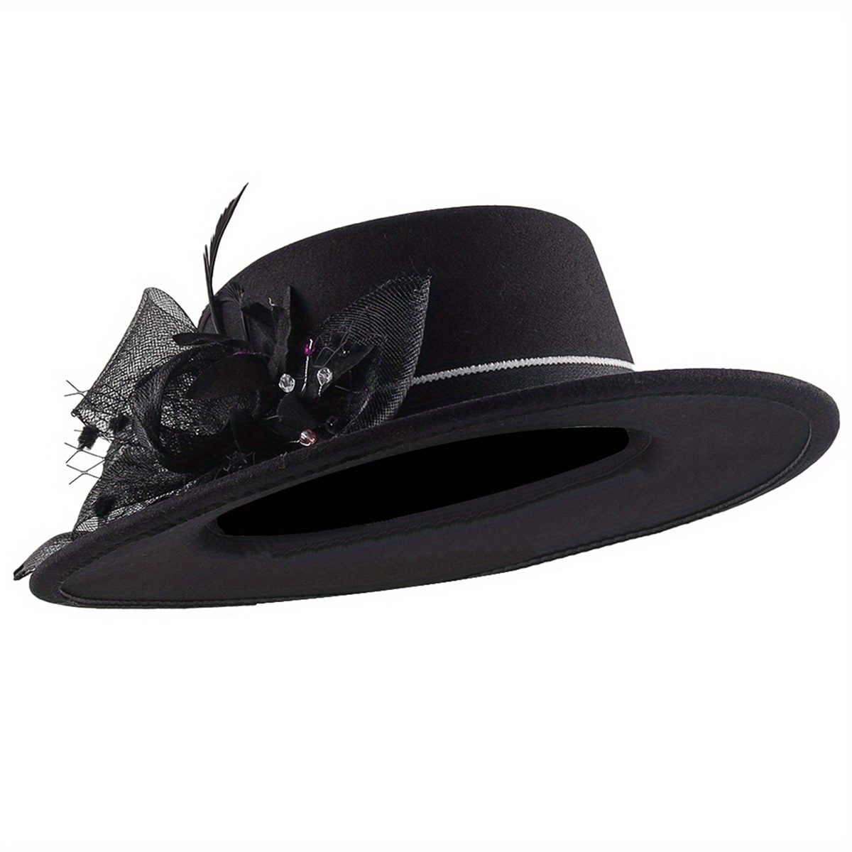 Elegant Black Women\'s Hat with Decorative Bow Women main image 4