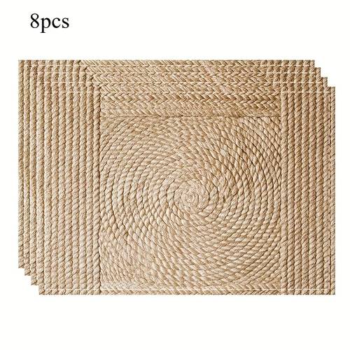 4 6 8pcs elegant and minimalist placemats 34 45cm table decoration family parties and restaurant settings table decoration elegant table setting decorative placemats