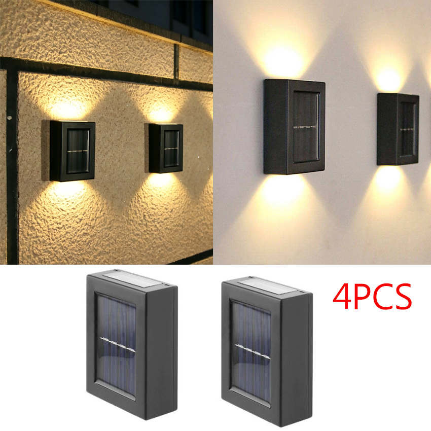 TEMU Appliques murales solaires, Lampes de pelouse pour cour, Éclairage paysager, Convient pour , pelouses, cours, , escaliers, marches et éclairage