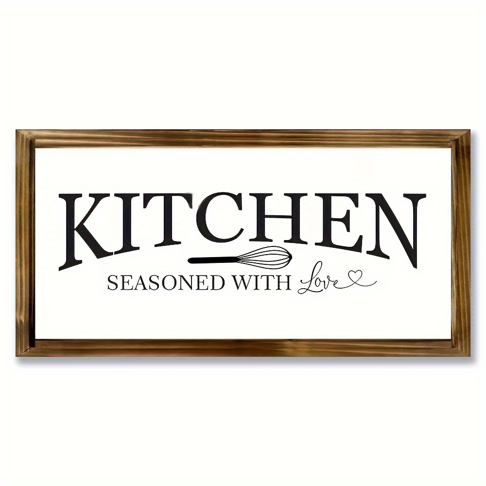 TEMU Panneau en bois plat 2D de cuisine de - Décoration murale