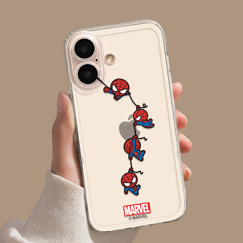 TEMU Custodia per telefono - Adatta per Apple 17, Marvel Spider-Man per iPhone 17//Air/16 Pro/15/14 Plus/13/12/11, custodia cartoon anime