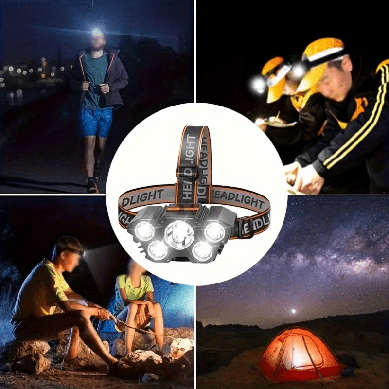5 LED Home Improvement Flashlight with USB Rechargeable Battery