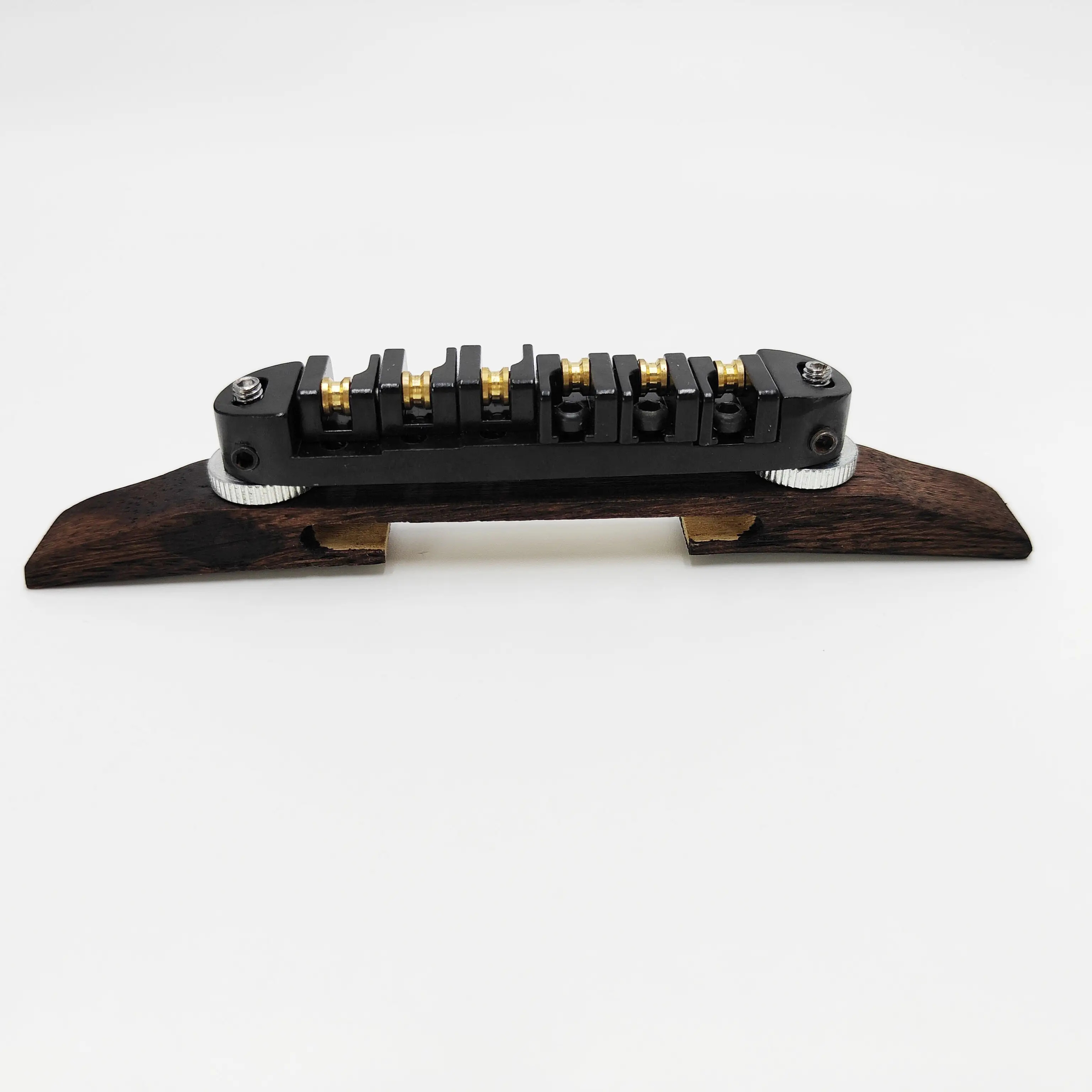 Premium Rosewood Jazz Bridge Set Jazz Electric Guitar Ball Bridge Rosewood Base Bridge Adjustable Traditional Saddle Golden and Silvery Black, Instrument Repair Parts, Guitar Bridge Replacement, Elegant Guitar Accessory, Classic Guitar Hardware, Handfinished Hardware, Highquality Saddle, Replacement Guitar Parts, Jazz Musicians, Guitar Technicians