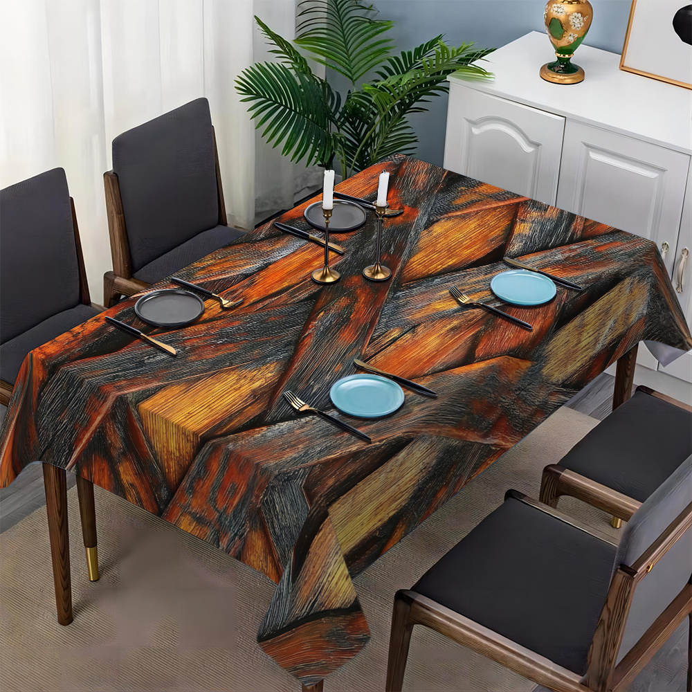 tischdecke holzmaserung strapazierfähige polyester