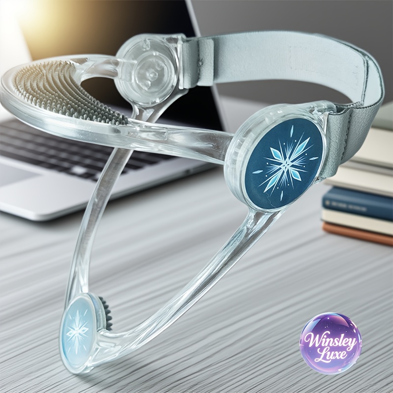 neck support   vibrant circular cushions adjustable ergonomic collar in blue and pink use at home in office or at a desk encourages   posture and alleviates neck tension neck brace ergonomic desk solution Product details 3