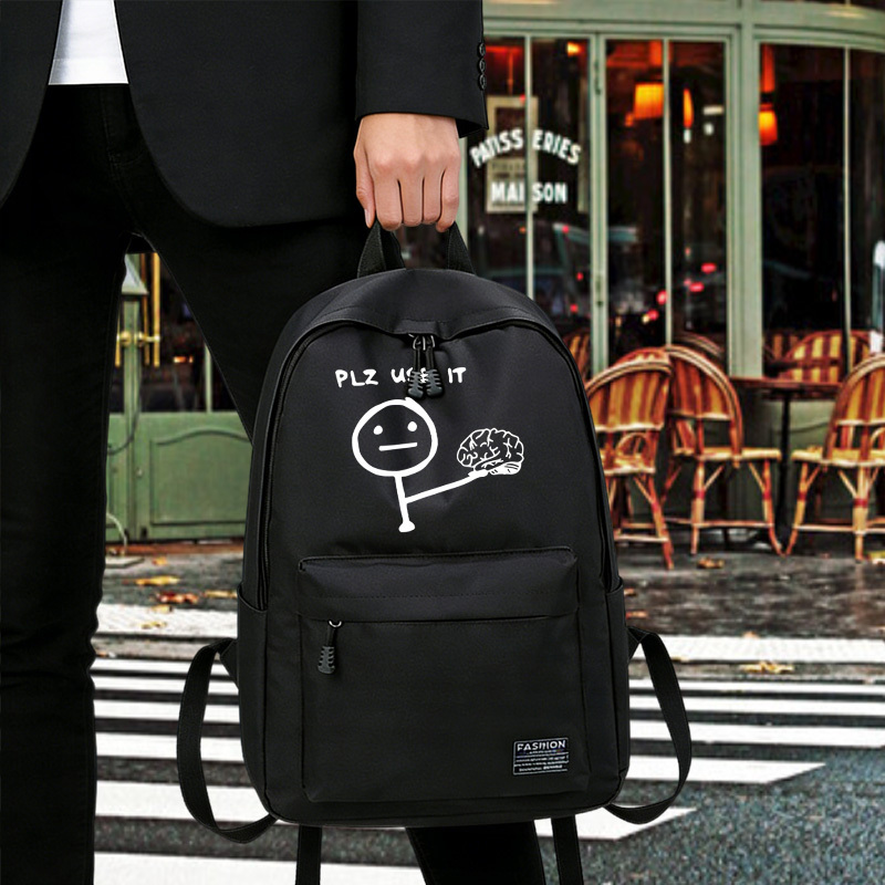 TEMU 1pc Plz Unisex, Large-capacity Backpack - Lightweight And Durable Computer Bag With Adjustable, Thickened Shoulder Straps. Stylish And Casual,