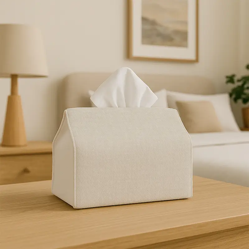 elegant modern white beige tissue box with lid decorative storage organizer for home christmas durable multi purpose napkin dispenser square design with rounded edges beige fabric cover for room bedroom decor stylish party tissue box with beige lid compact and functional for tissues ideal for festive and everyday use decorative tissue box cute tissue box holder vintage tissue box decorative tissue box holder Product details 1