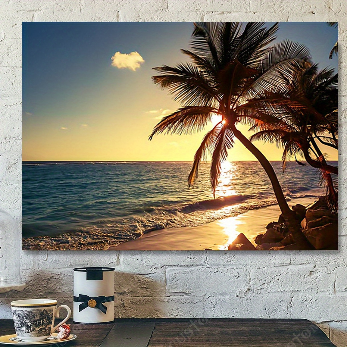 palm tree wall art sold on Temu United States