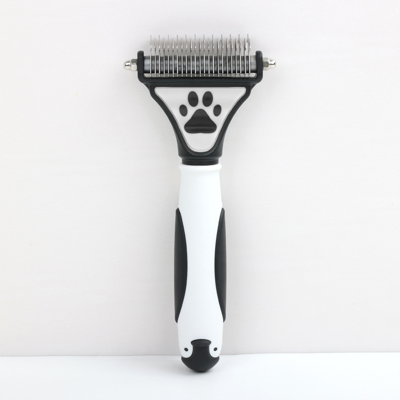 TEMU Stainless Steel Pet Grooming Set, Deshedding Brushes, Durable Detangling Combs, Flea Comb, Automatic Shedding Tool For Easy Mats & Removal