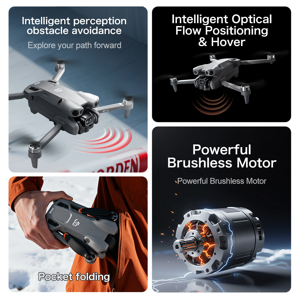 GT50 Lightweight Drone Under 249g with 720P Dual Camera
