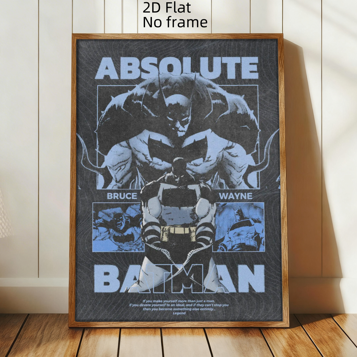 TEMU 2d Flat, 1pc Unframed 2d Flat Batman Comics Posters & Prints The Canvas Painting Wall Art Living Room Bedroom Bar Decoration Halloween Christmas