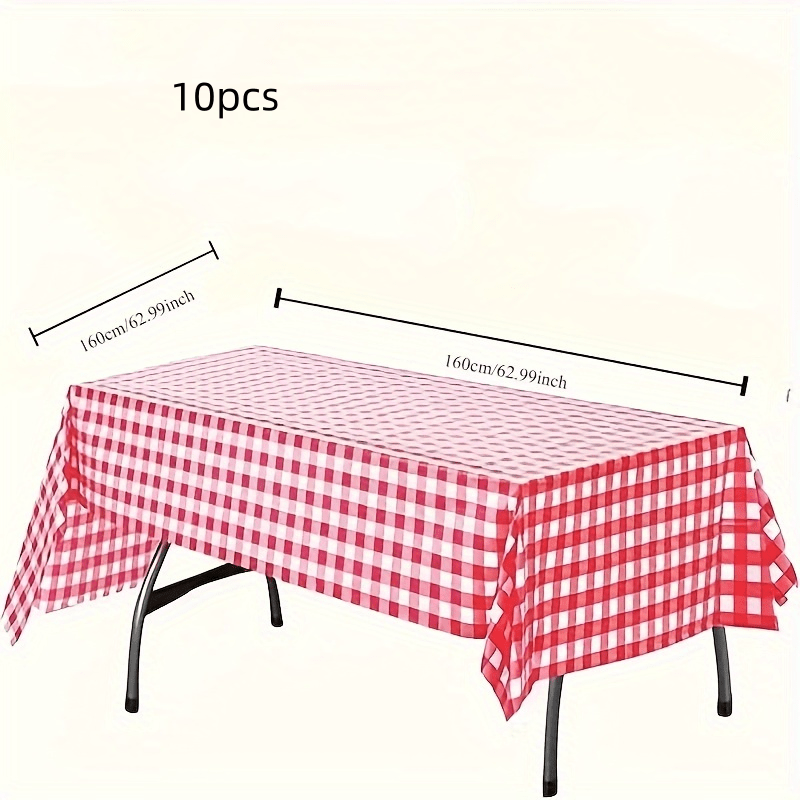 TEMU Lot de 10 nappes jetables à , idéales pour les rassemblements air. Ces nappes en plastique sont parfaites pour les fêtes d'anniversaire, les